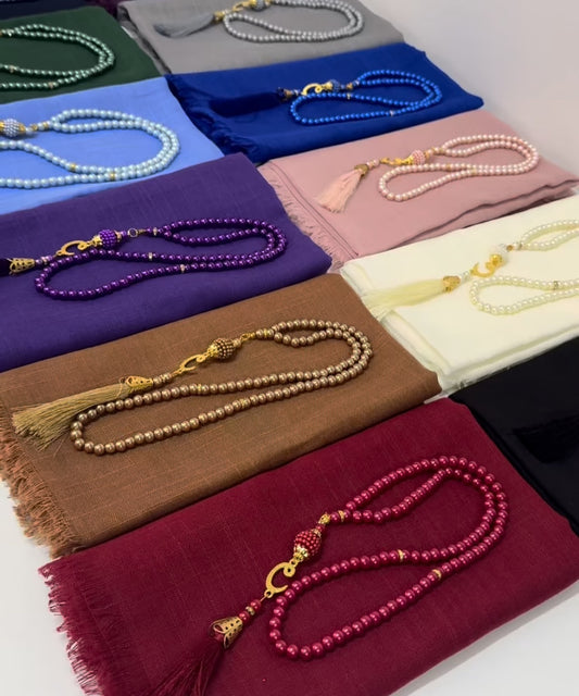 Tülbent İnci Tesbih Seti 20 Adet