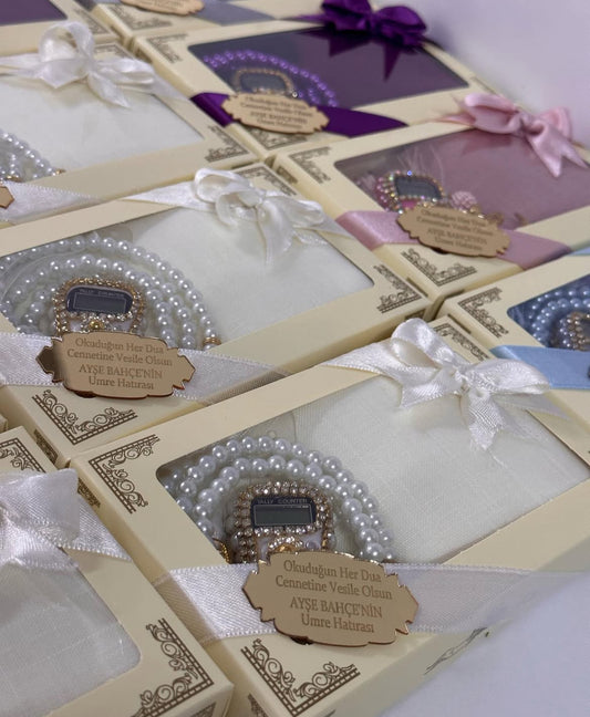 Tülbent Tesbih Zikirmatik Takımı Mevlüt Hac Umre Hediyeliği 10 adet