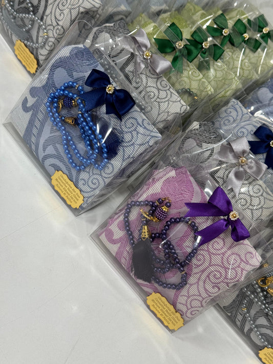 10 Adet Seccade ve İnci Tesbih Takımı