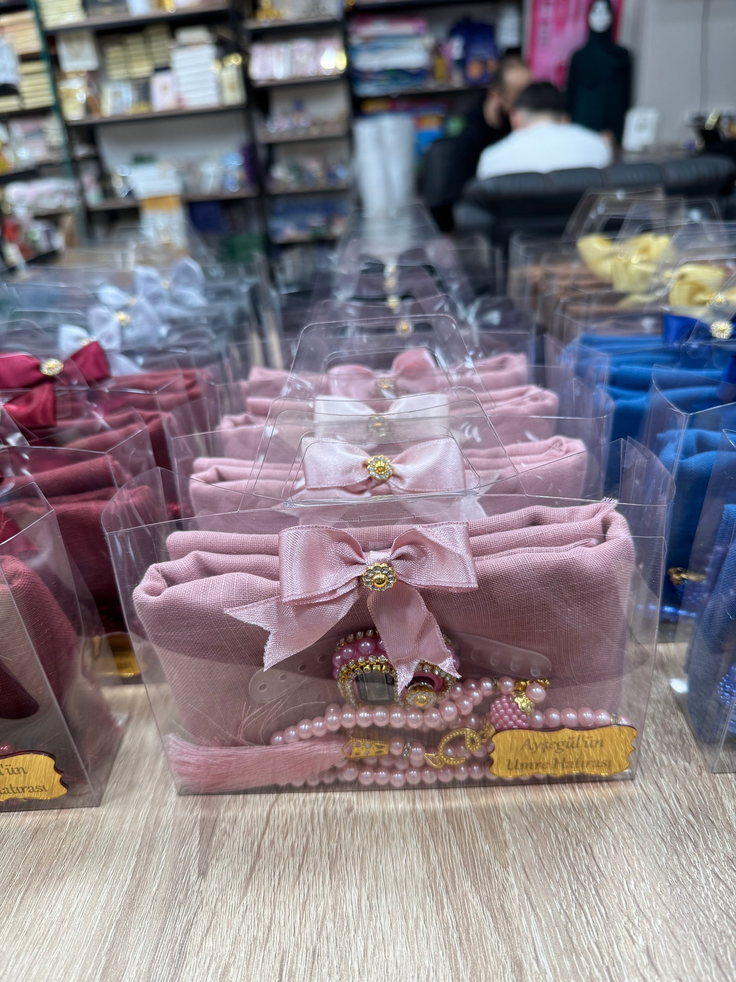 Hediyelik Kutulu Örtü,tesbih Ve Taşlı Zikirmatik Seti Umre Hediyeliği,Mevlüt Hediyeliği