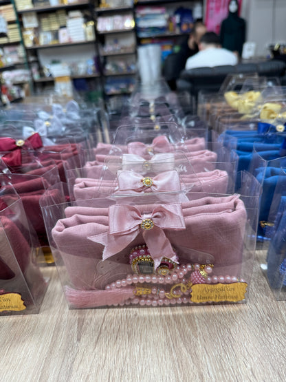 Hediyelik Kutulu Örtü,tesbih Ve Taşlı Zikirmatik Seti Umre Hediyeliği,Mevlüt Hediyeliği