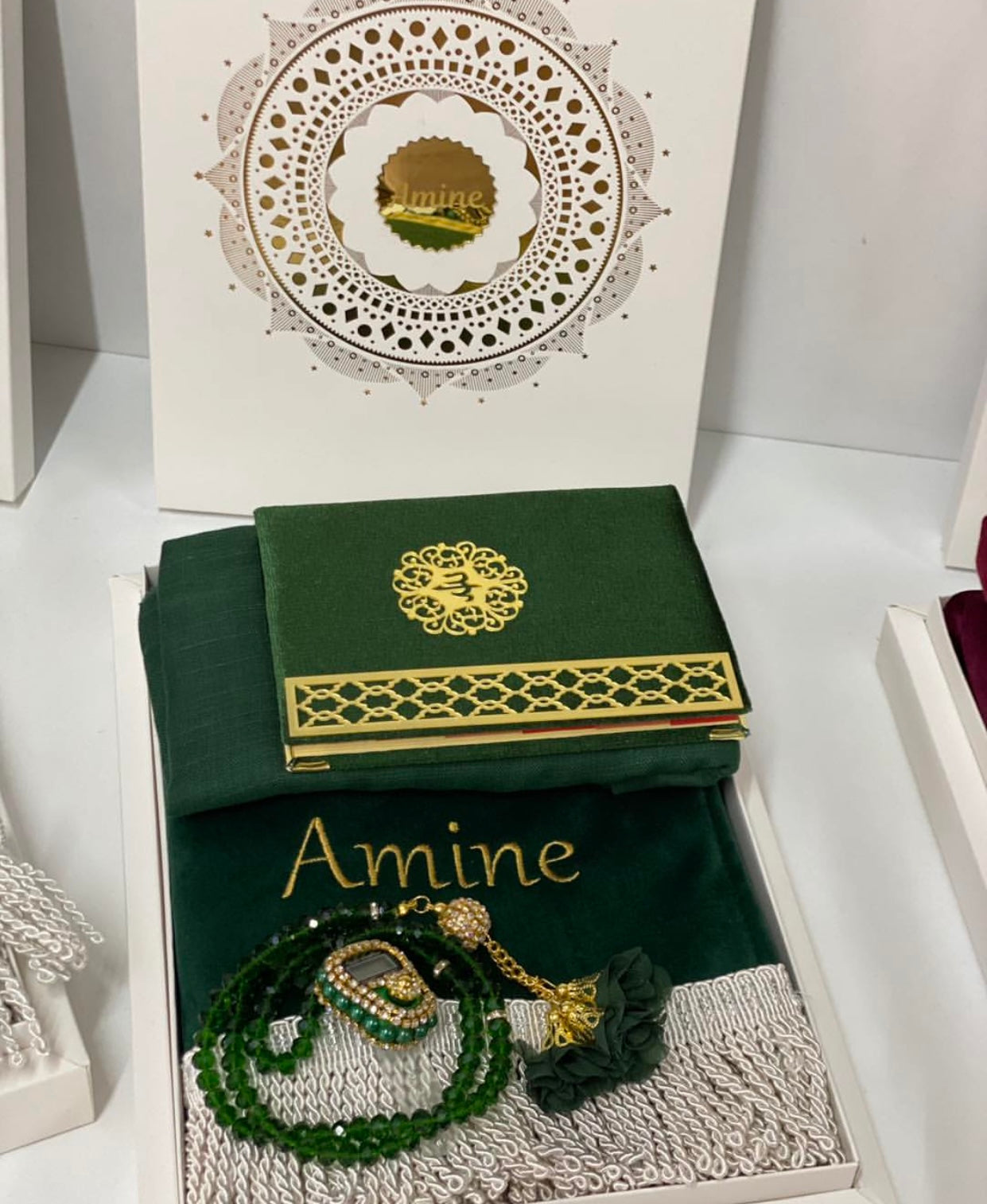 İsmi Özel Seccade Takımı Seti Çeyizlik