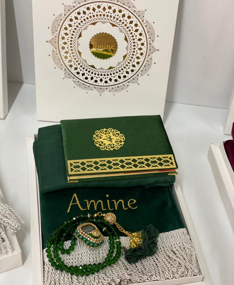 İsmi Özel Seccade Takımı Seti Çeyizlik