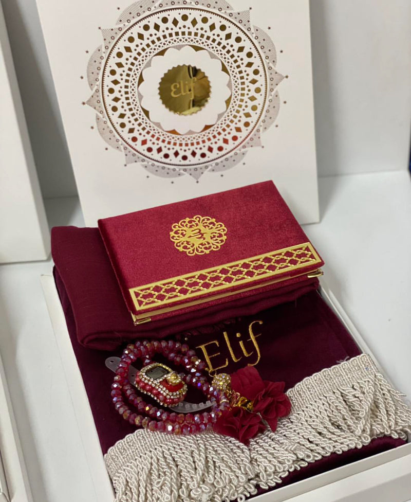 İsmi Özel Seccade Takımı Seti Çeyizlik