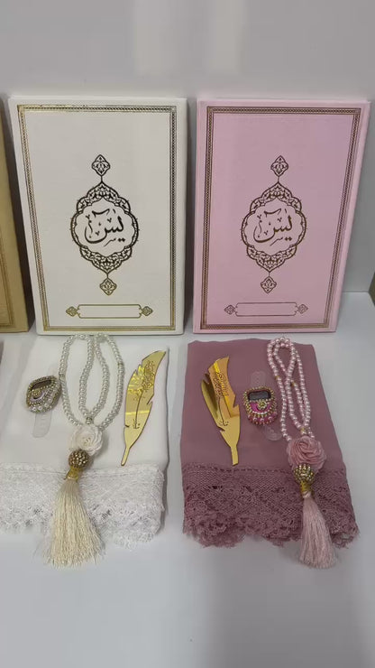 Büyük Boy Termo Yasin Namaz Örtüsü Tesbih Takımı Hediyelik Çeyizlik