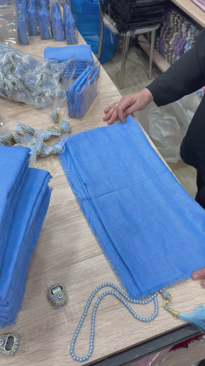 Hediyelik Kutulu Örtü,tesbih Ve Taşlı Zikirmatik Seti Umre Hediyeliği,Mevlüt Hediyeliği